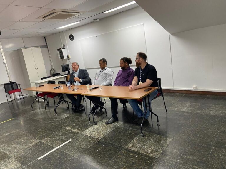 Mesa da assembleia de fundação da AudTCE/BA, julho de 2025